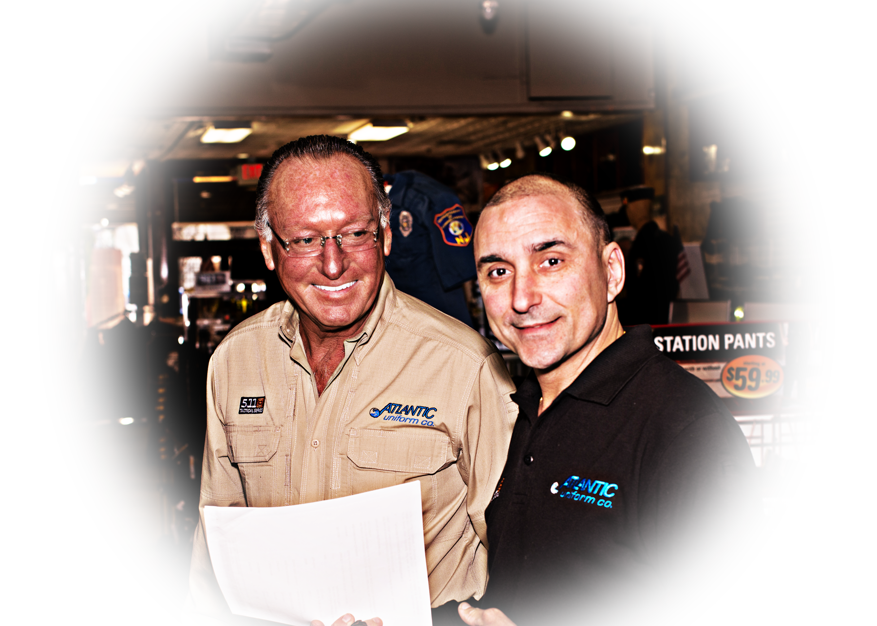 Two Product Specialists from Atlantic Uniform